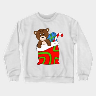 TEDDY Bear Santa Bag Crewneck Sweatshirt